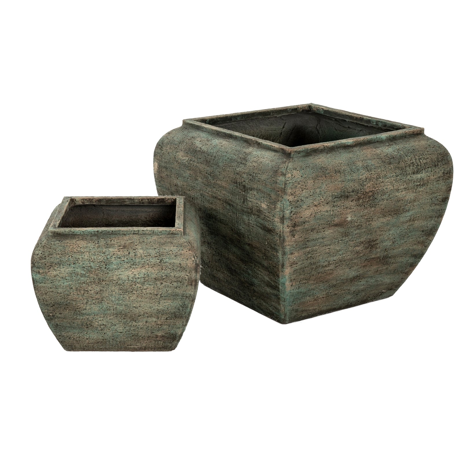 Altiera Square Drum Set Of 2 Planters