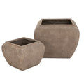 Cortena Square Drum Set Of 2 Planters