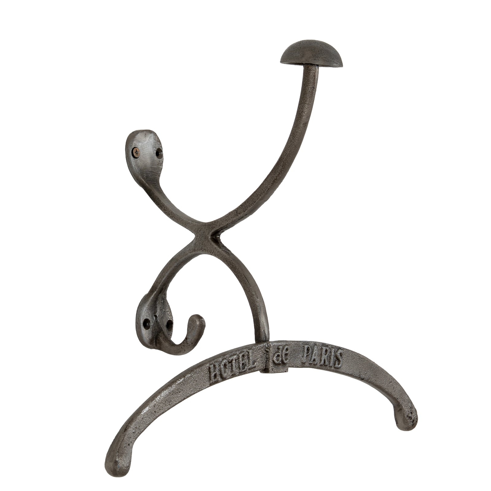 Aged Nickel Coat Hanger With Hook