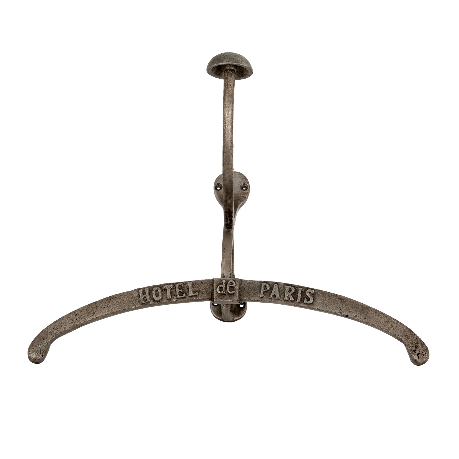 Aged Nickel Coat Hanger With Hook
