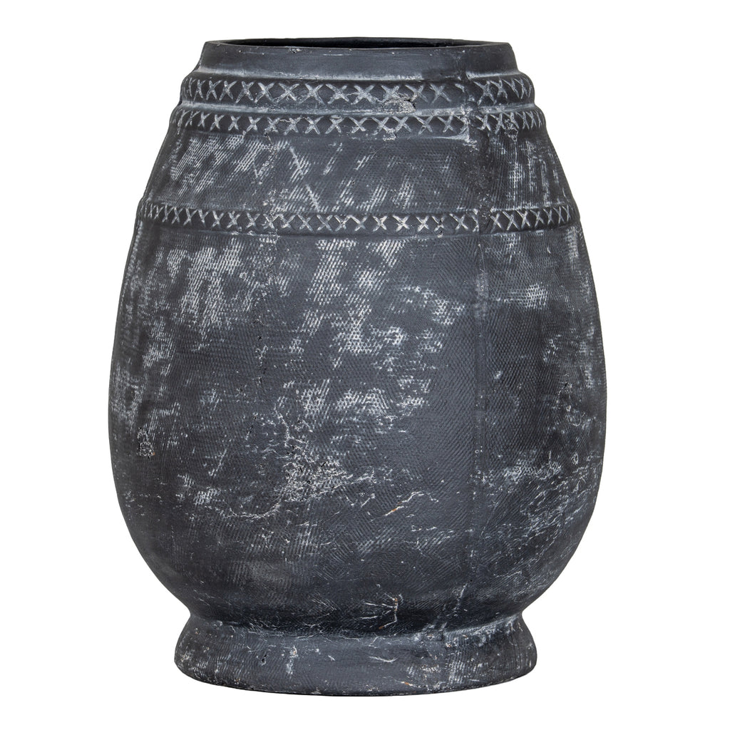 Relica Etched Tall Ceramic Vase
