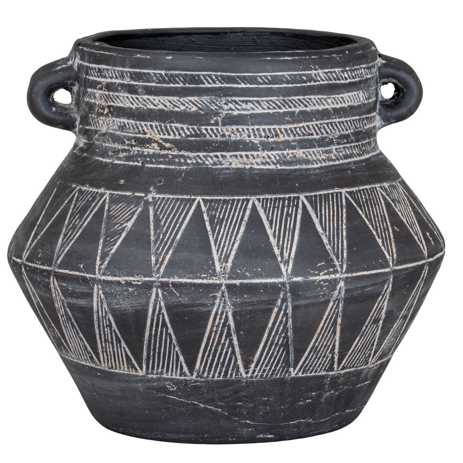 Relica Etched Tall Twin-Handle Pot