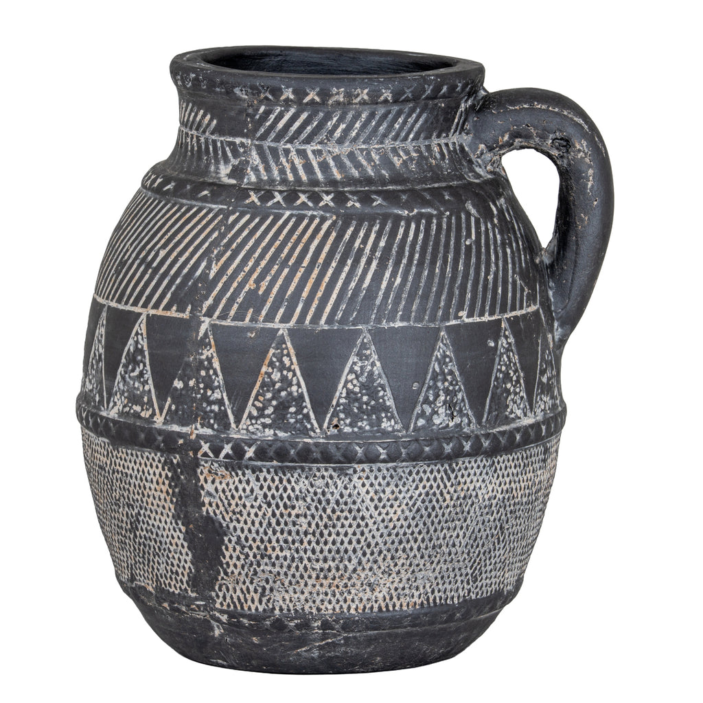 Relica Etched Tall Ceramic Jug