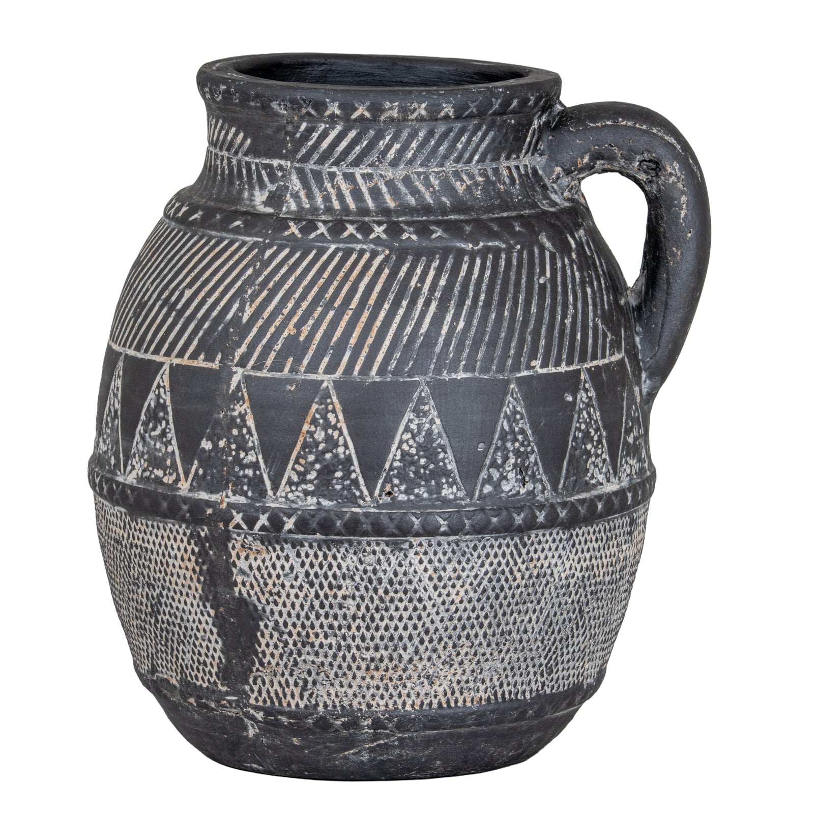 Relica Etched Tall Ceramic Jug