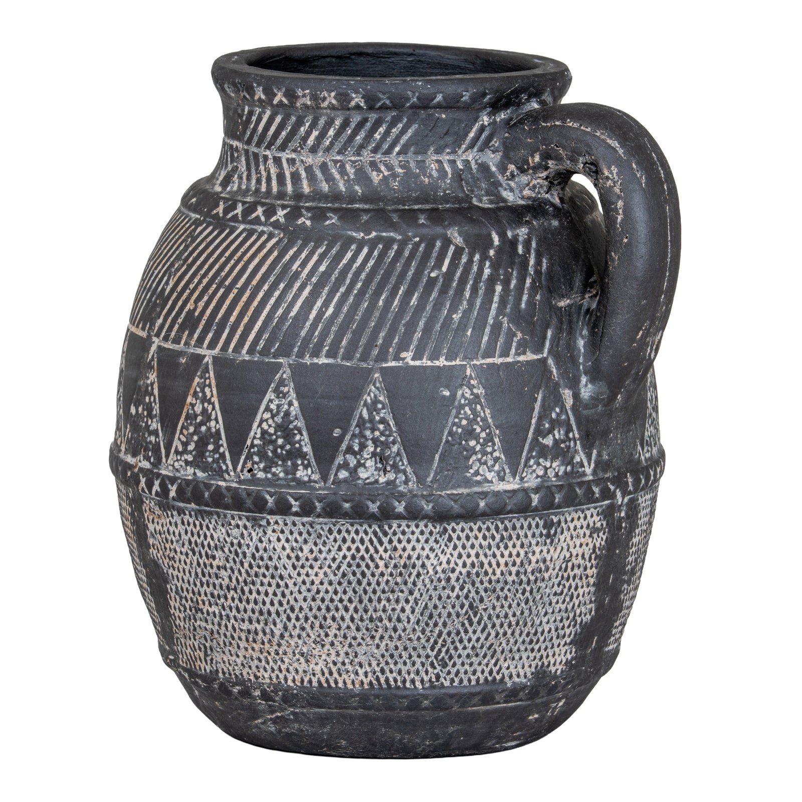 Relica Etched Tall Ceramic Jug