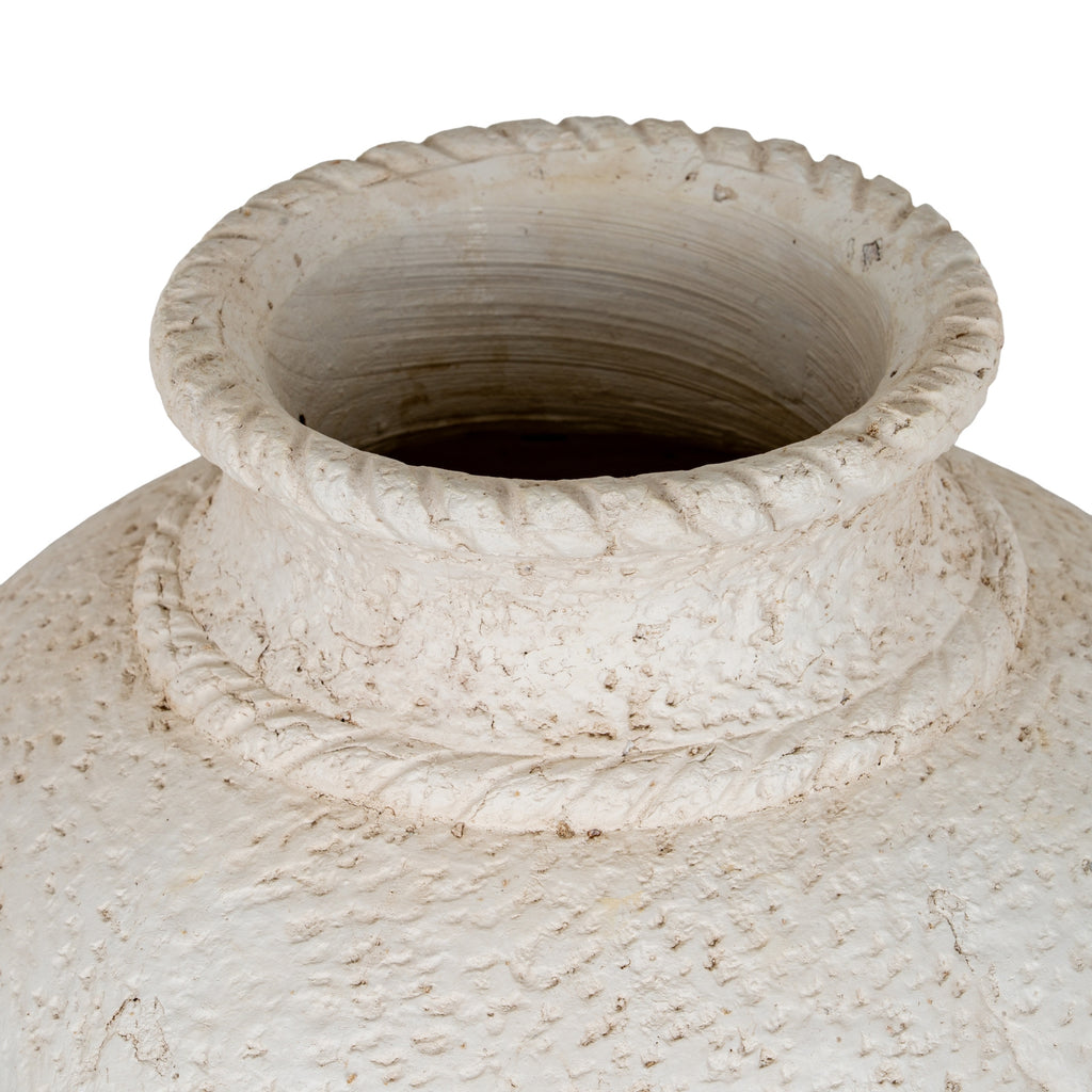 Valdara Beaded Terracotta Vase – Medium