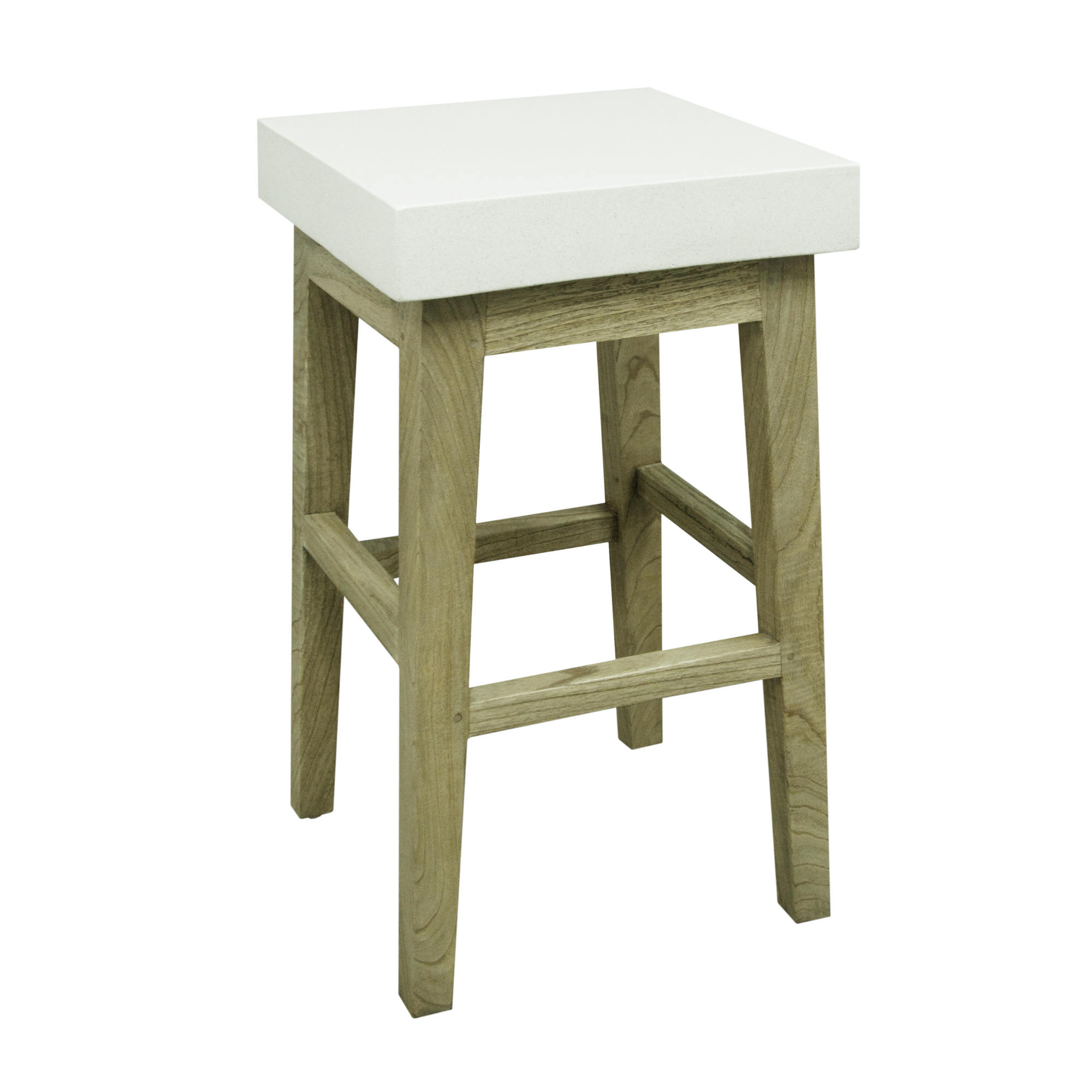 Marennes White Counter Stool