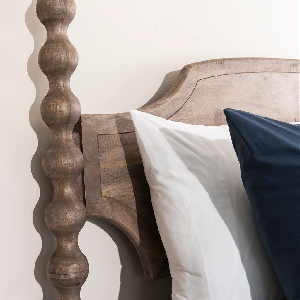 Sorrento King Size Bed - Greywash