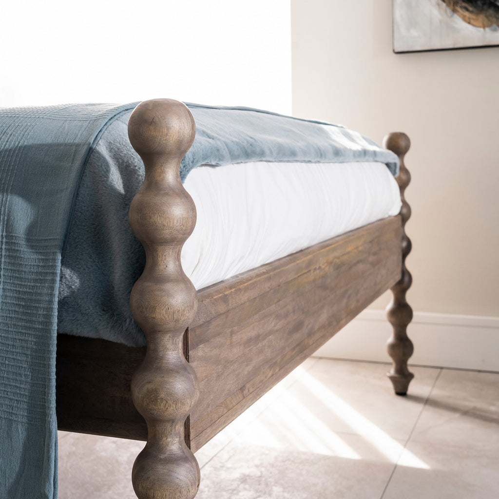 Sorrento King Size Bed - Greywash
