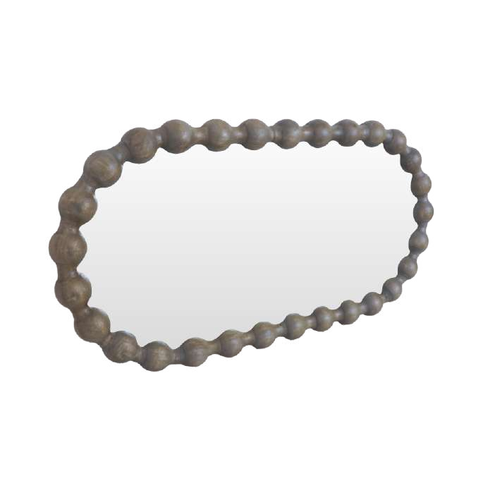 Sorrento Oval Mirror - Greywash