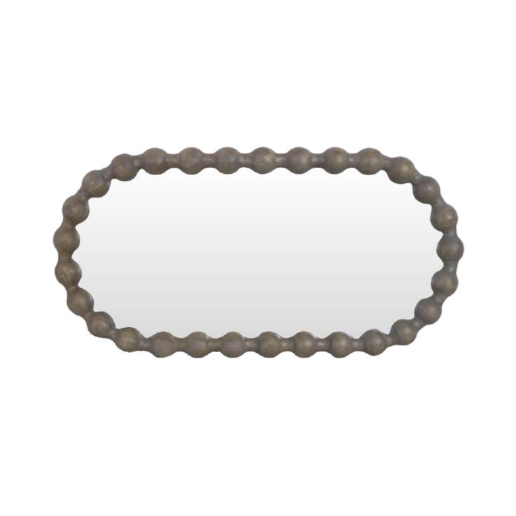 Sorrento Oval Mirror - Greywash