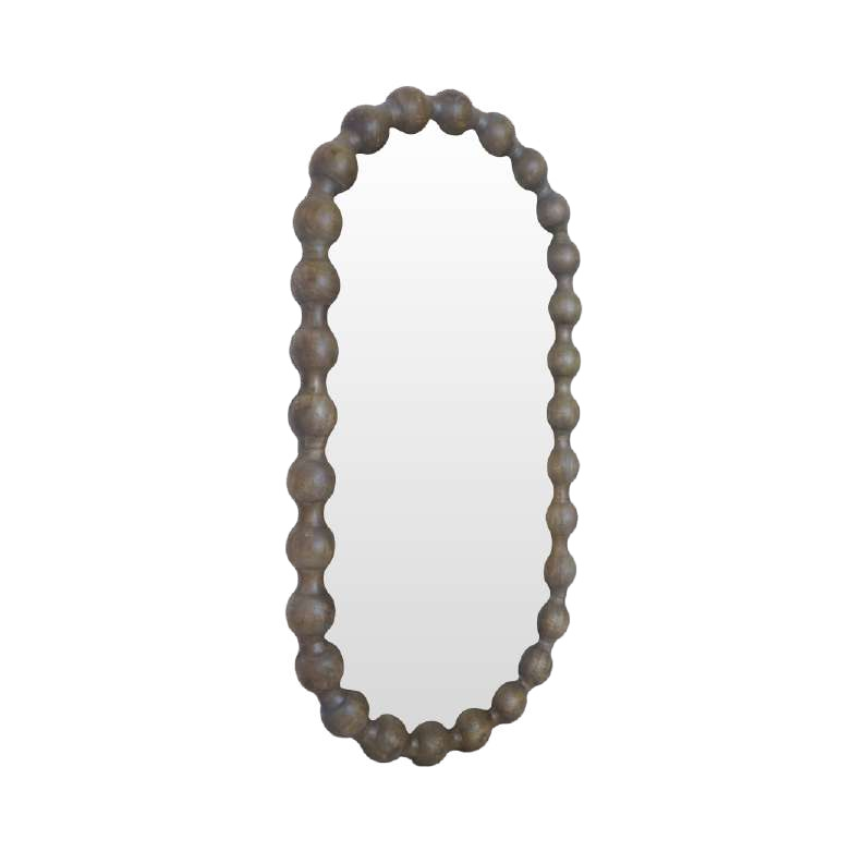 Sorrento Oval Mirror - Greywash