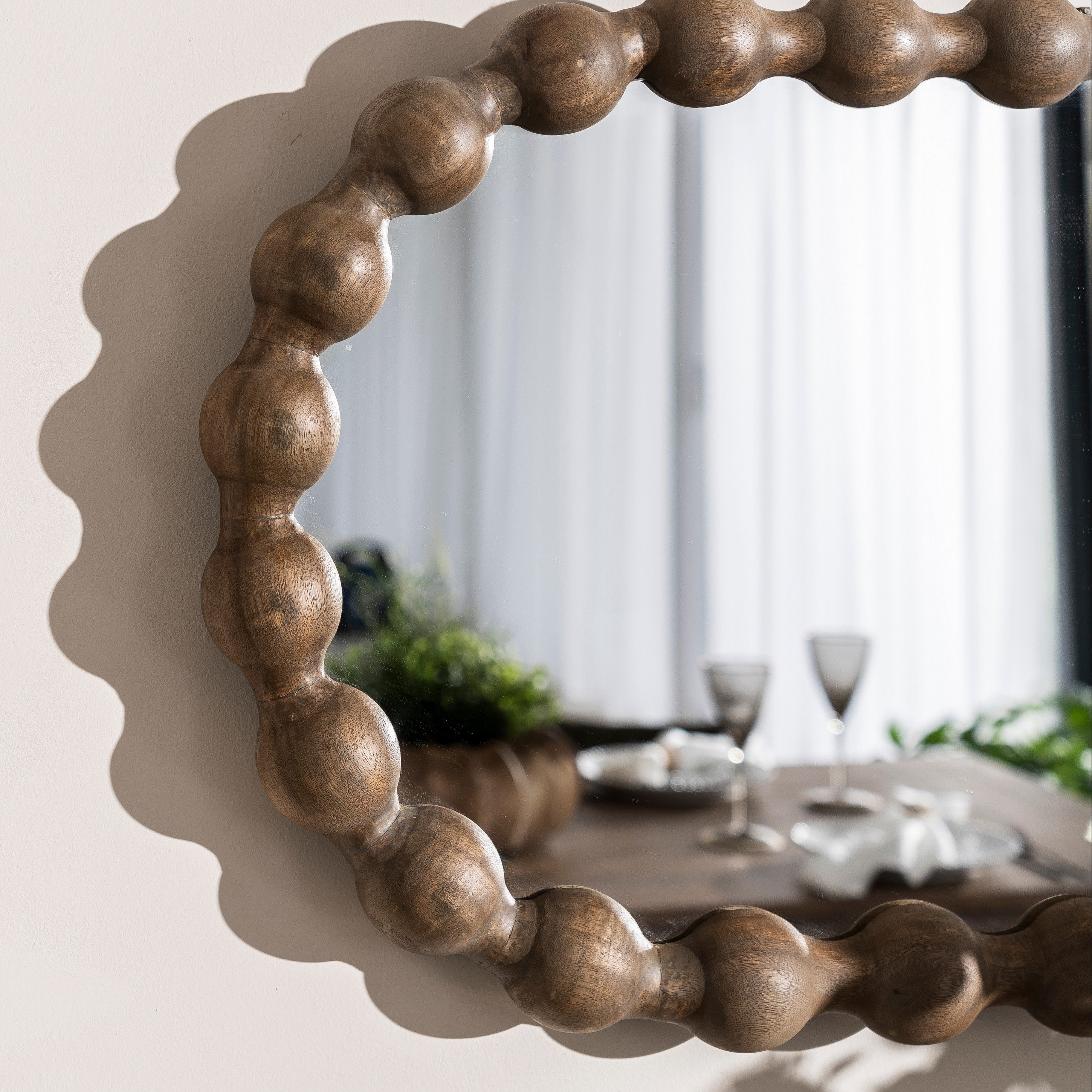Sorrento Oval Mirror - Greywash