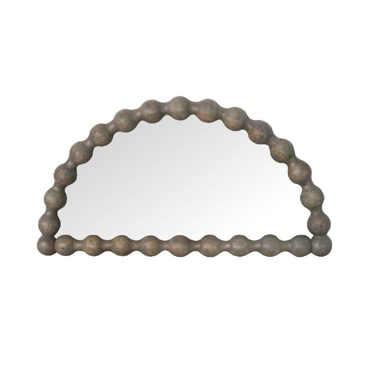 Sorrento Half Moon Mirror - Greywash