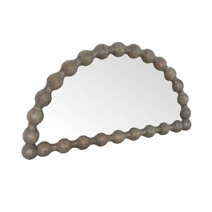Sorrento Half Moon Mirror - Greywash