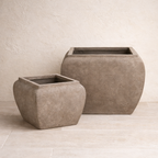 Cortena Square Drum Set Of 2 Planters
