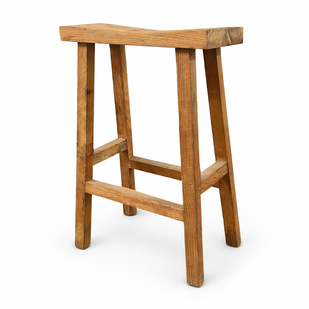 Lowell Reclaimed Teak Bar Stool