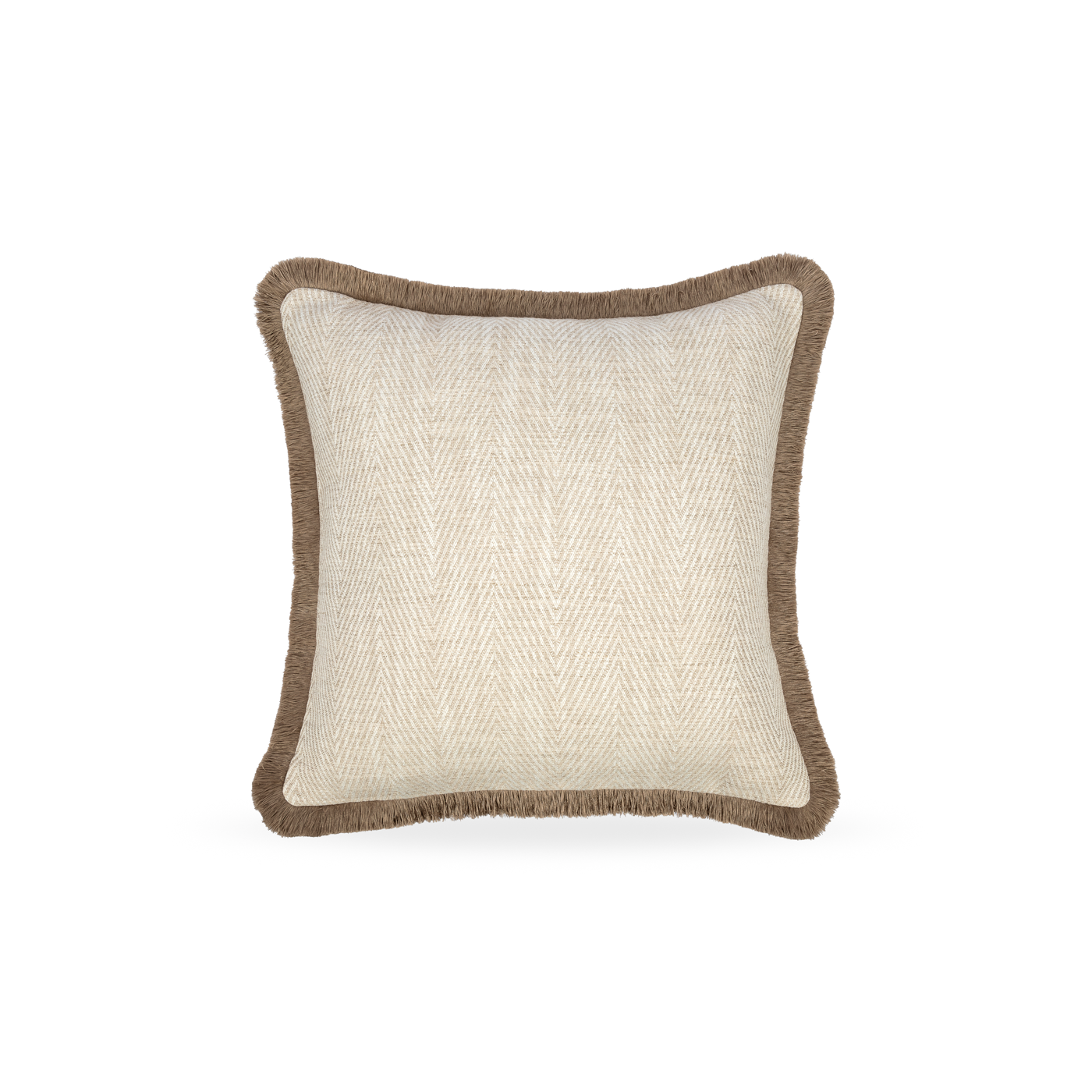 Caspian Cushion with Mushroom Fringe