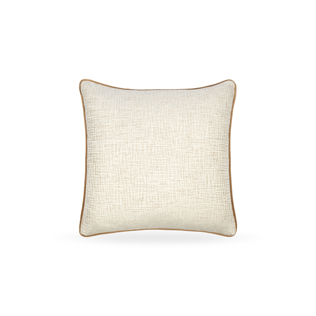 Elara Cushion with Amber Piping