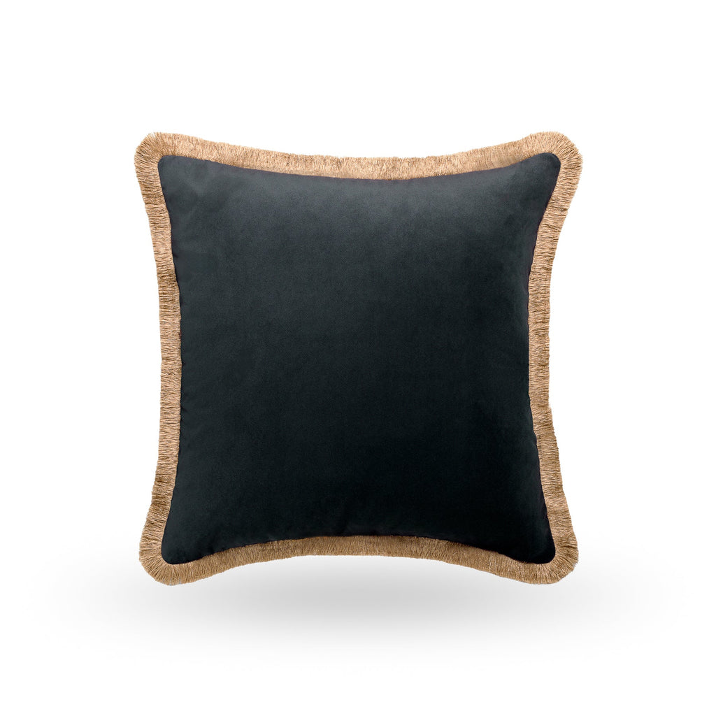 Nerano Cushion with Gold Fringe