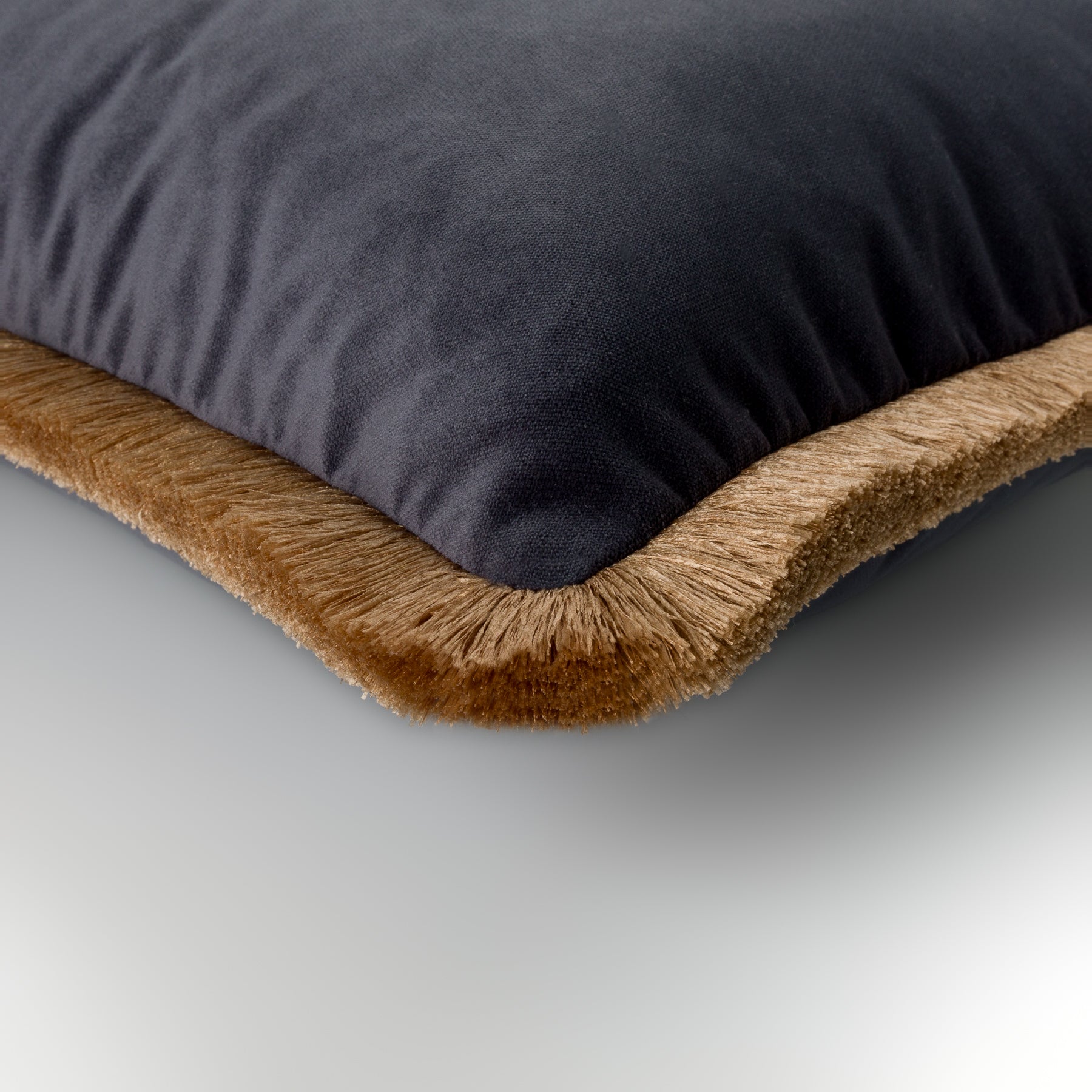 Nerano Cushion with Gold Fringe