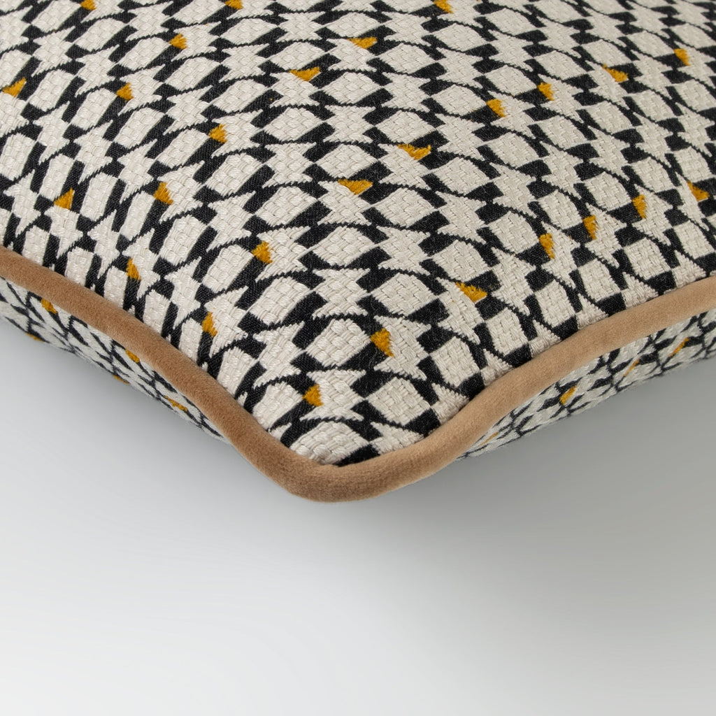 Ivara Cushion with Amber Piping