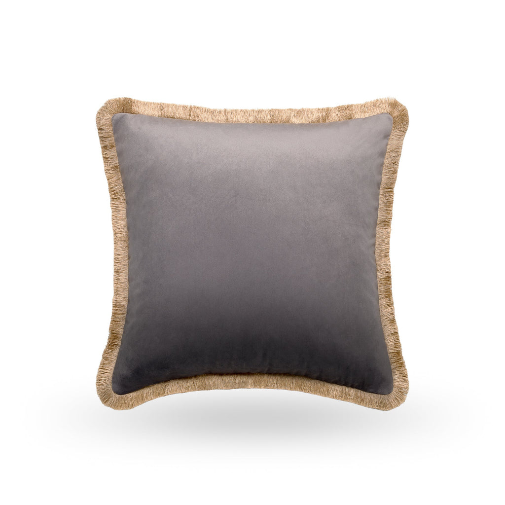 Liora Cushion with Gold Fringe