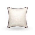 Elara Cushion with Plum Piping
