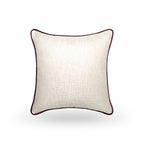 Elara Cushion with Plum Piping