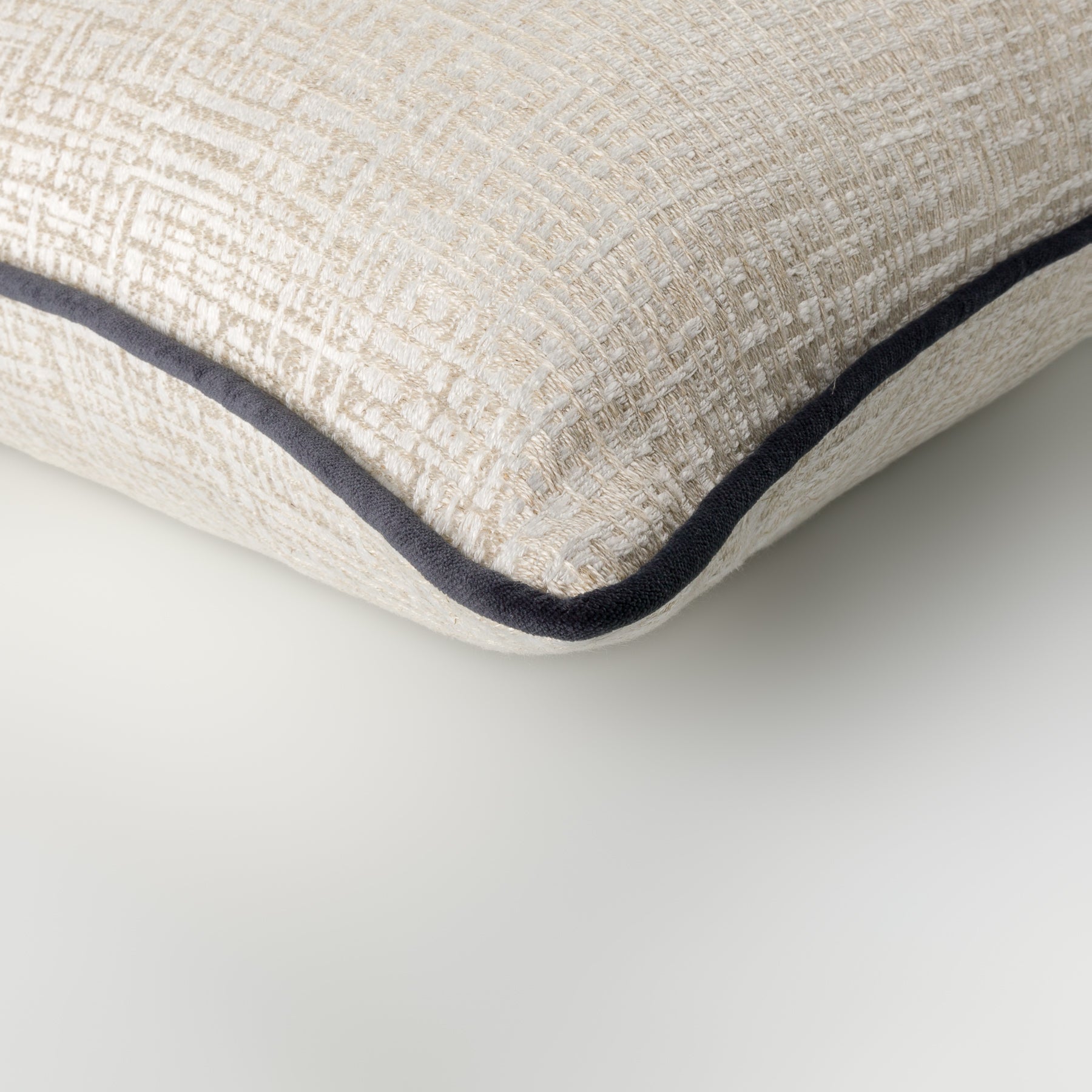 Elara Cushion with Petrol Piping