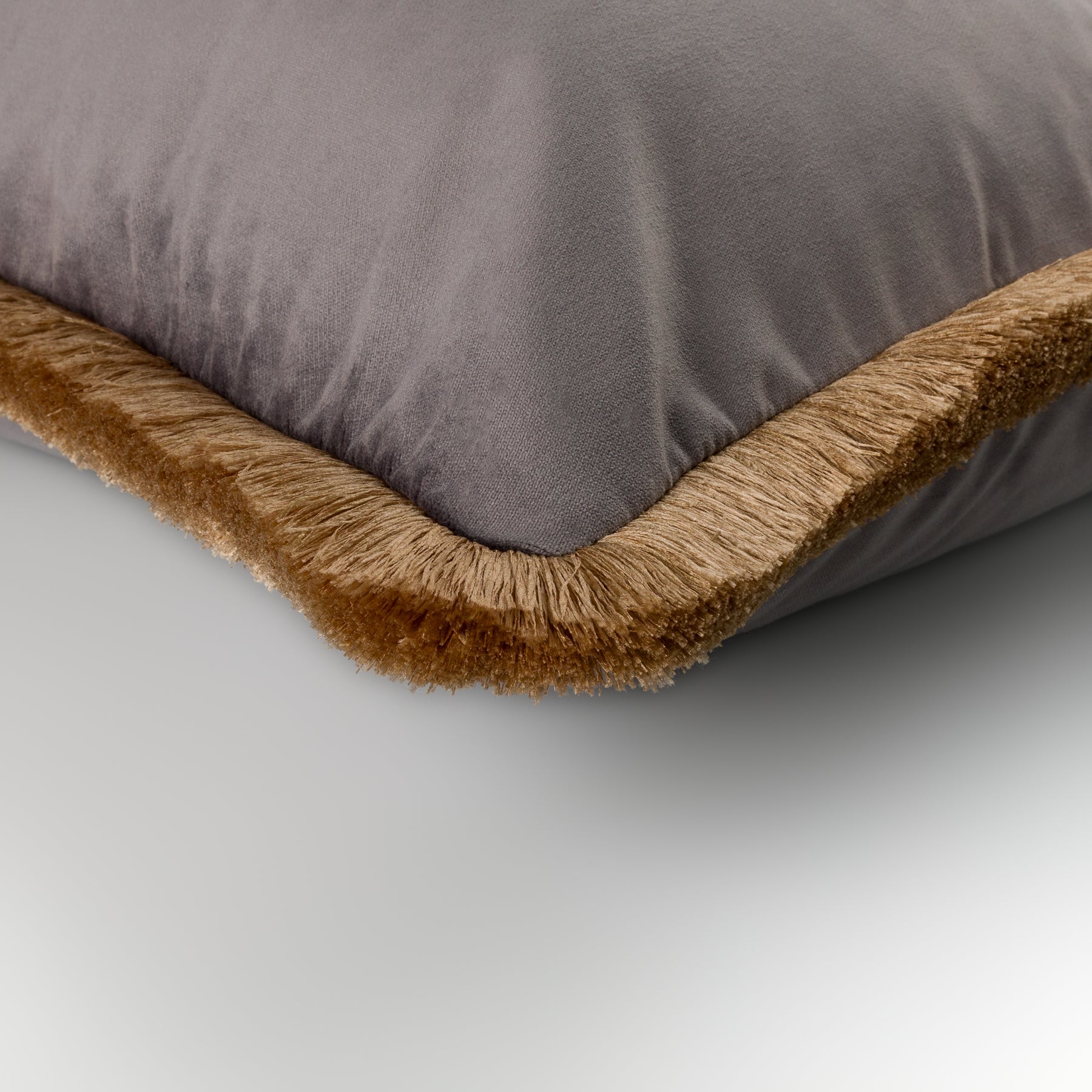 Liora Cushion with Gold Fringe