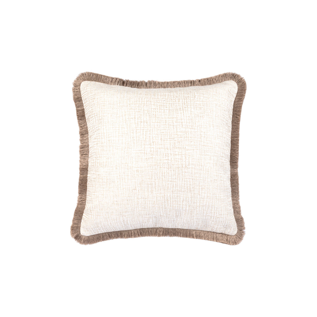 Elara Cushion with Brown Fringe